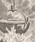 Detail titelprent Nieuwe Vaderlandsche Kookkunst